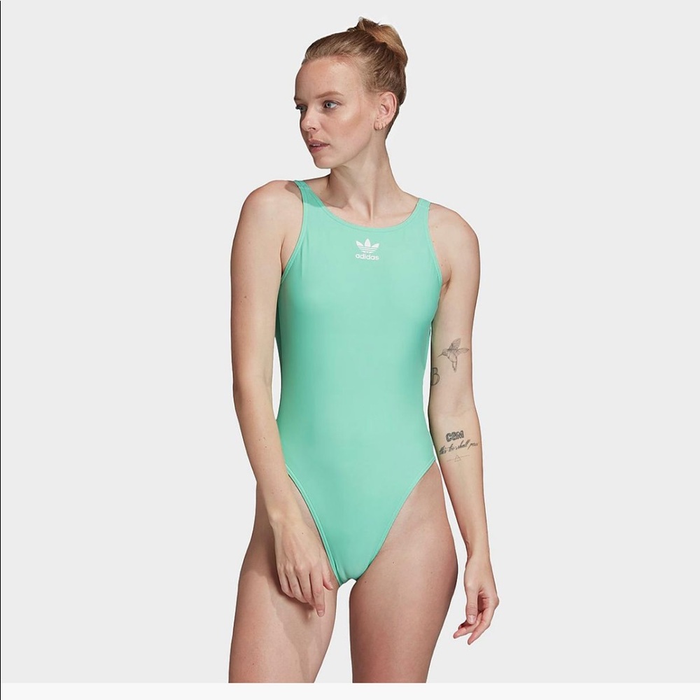 Adidas trefoil  bathing suit